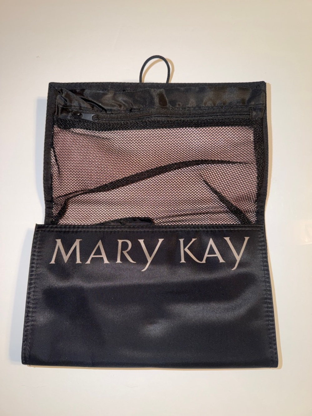 Mary Kay Black and Light Pink Foldable Cosmetic   Brush Set Travel Pouch Bag